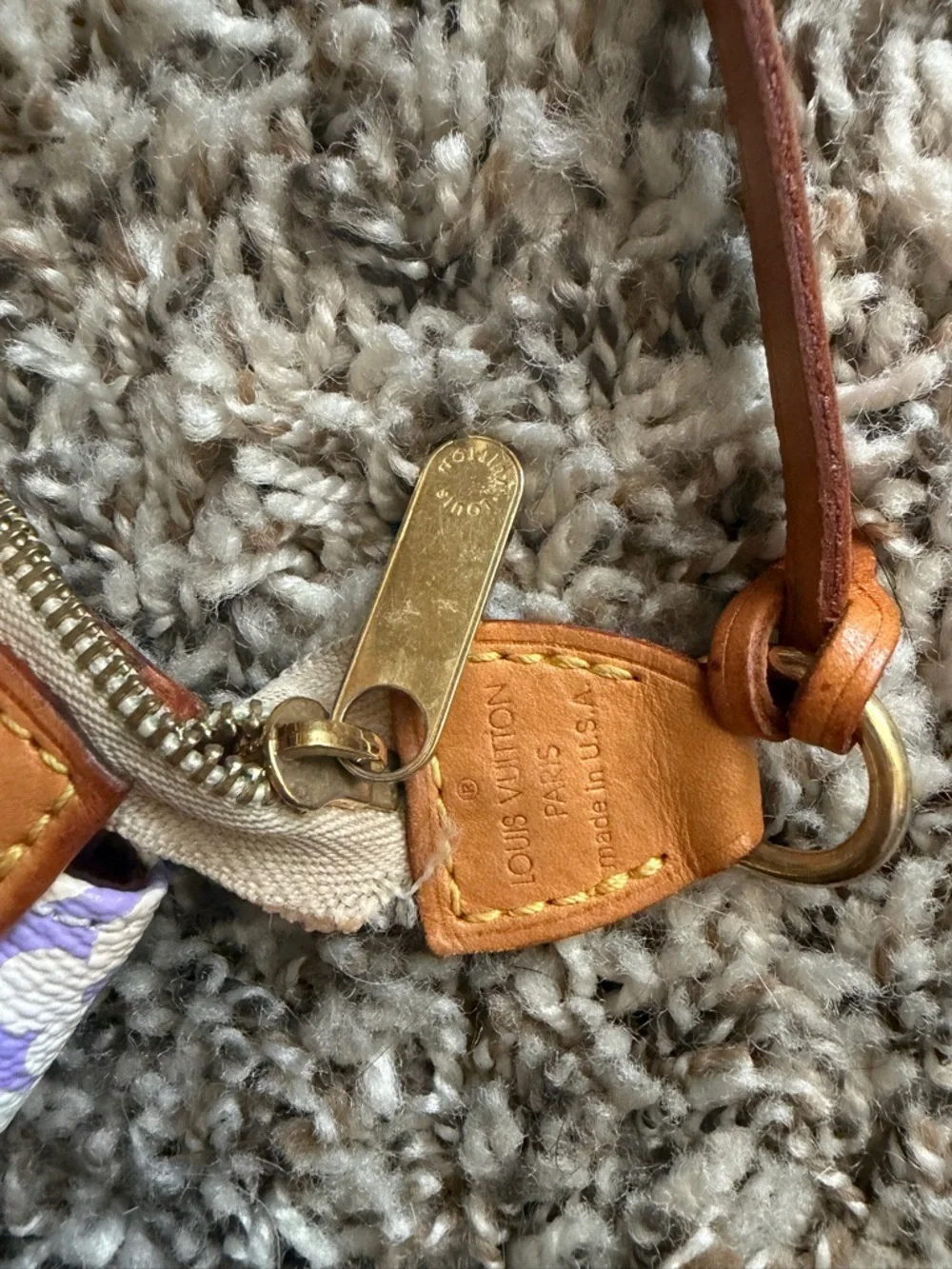 Louis Vuitton Multicolor Monogram White Mini Pochette with Tan Trim - Picture 3 of 13